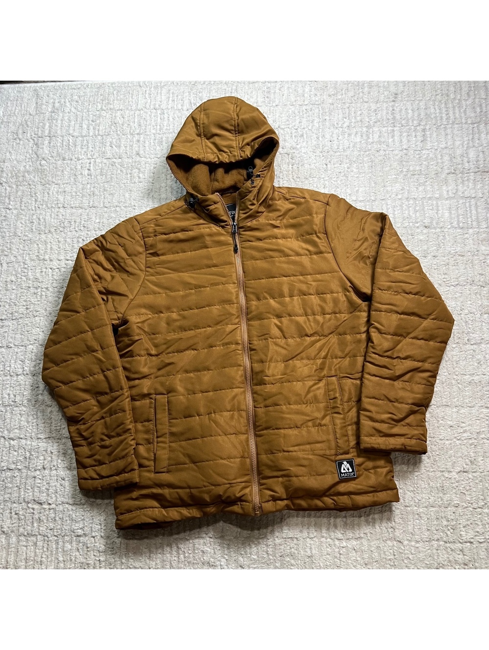 Matix Polar Fleece-Lined Ripstop Hooded Puffer Jacket L